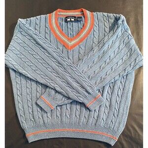 Men’s Woods & Gray Blue And Orange Sweater Size XL